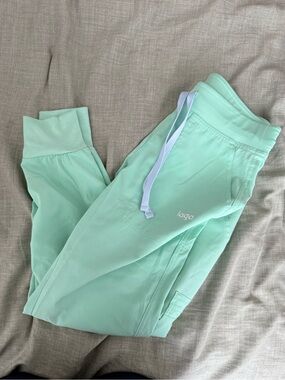 LAGO Mint Green jogger scrubs with drawstring